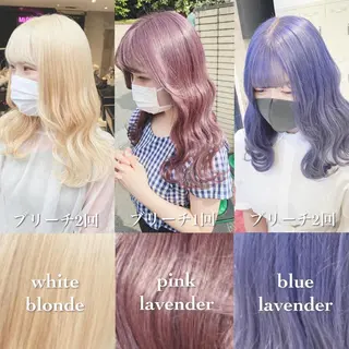 ミディアム カラー ヘアアレンジ ブリーチ/ヘアケア 🪞TAKUMA🪞のヘアスタイル