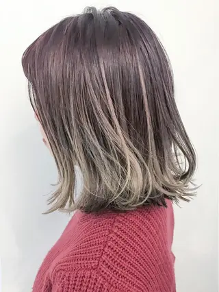 カラー pole/apartment所属・💓パーマ，💗 レイヤーカットのヘアスタイル