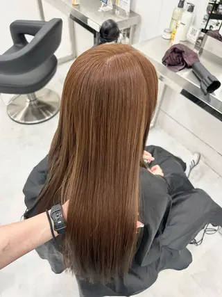 カラー 透ける透明感カラー 🤍anju🎀のヘアスタイル