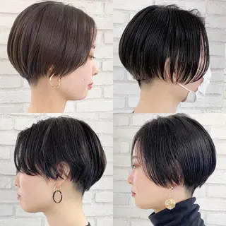 ショート カラー 伊 杏のヘアスタイル