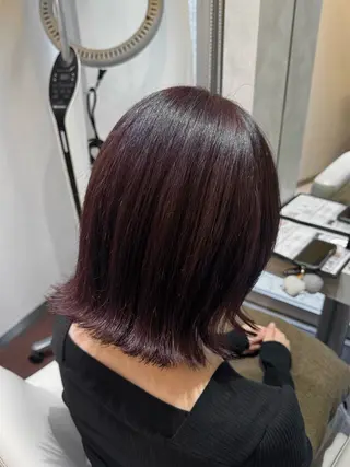 ミディアム カラー 本多 美羽のヘアスタイル