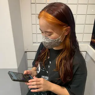 ロング カラー パーマ ヘアアレンジ 🎀オイダイラ モモカ🎀のヘアスタイル