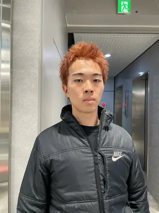 ショート カラー メンズ 垢抜けハイトーン☀／ 笑顔の美容師／しゅんのヘアスタイル