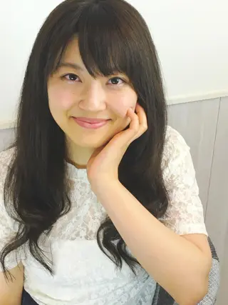 ロング カラー ナガサカ サチのヘアスタイル