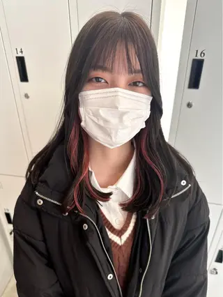 セミロング カラー デザインカラー/パー マ🦖外岡咲希🦖のヘアスタイル