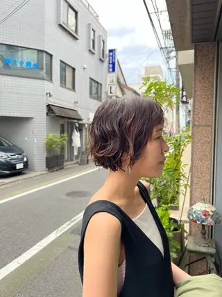 ショート パーマ 🌱洒落てるパーマ 🌱ショート/緒方椋のヘアスタイル
