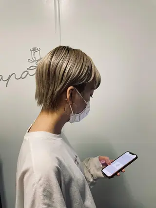 カラー La fith hair ray 札幌店所属・顔まわり/W カラー/リョウのヘアスタイル