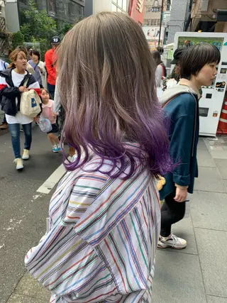 ミディアム カラー ピンクベージュ/新潟 万代/高橋桃葉🍑のヘアスタイル