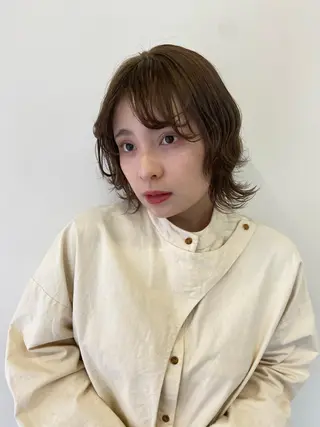 ミディアム ヘアアレンジ パーマ特化美容師 mikuのヘアスタイル