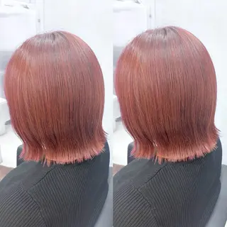 ミディアム カラー ハイトーン🎀 暖色系カラー🎀愛美のヘアスタイル