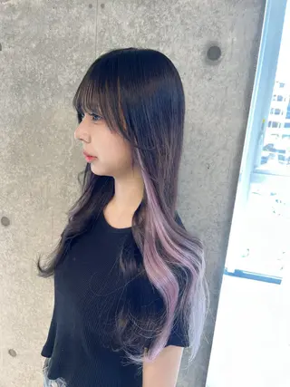 ロング りおな/エクステ /ミルクティーカラーのヘアスタイル