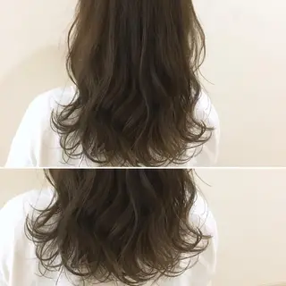 ミディアム ブリーチなしダブル/ レイヤーカット 小棹のヘアスタイル