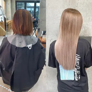 ロング カラー ヘアアレンジ TATSUYA アートディレクターのヘアスタイル