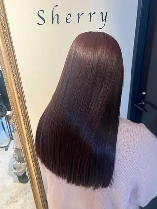 セミロング カラー 目を惹く艶髪/髪質 改善カラー🤎ぐっちのヘアスタイル