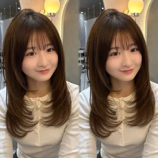 ミディアム 🎀レイヤー×透明感 カラー🎀Ayanoのヘアスタイル