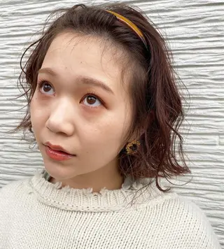 ミディアム カラー ヘアアレンジ パーマ指名No1 /namiのヘアスタイル