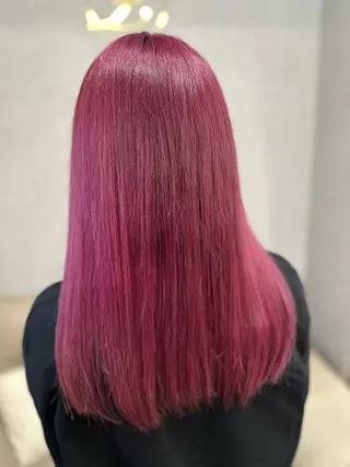 セミロング カラー 本間 龍翔のヘアスタイル