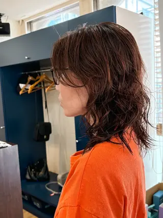 ミディアム カラー パーマ Miyamoto Yasuchikaのヘアスタイル