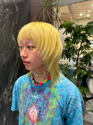 ショート salowin原宿iori所属・💋ハイトーンデザイ ンヘア💋A'nyuのヘアスタイル