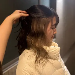 セミロング 🫧オリーブカラー/ 小冬🎀のヘアスタイル