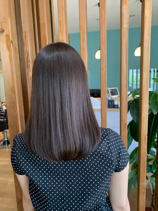 ミディアム カラー 髪質改善カラーズ カフェプラスのヘアスタイル