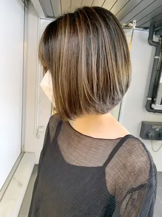 パーマ ミディアム ヘアアレンジ カラー ITbyALBUM 中野店のヘアスタイル