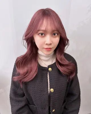 セミロング カラー 韓国風/顔周りカット /髪質改善RYOTAのヘアスタイル