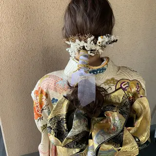 ミディアム カラー chouette/ 根本優希のヘアスタイル