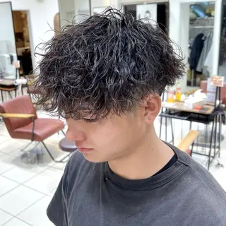 メンズ パーマ メンズ特化/勝田駅/ 佐和駅/鈴木輝瑠/のヘアスタイル