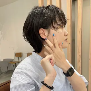 ショート パーマ 江藤貴基 レイヤー カット【駅徒歩⑥歩】のヘアスタイル