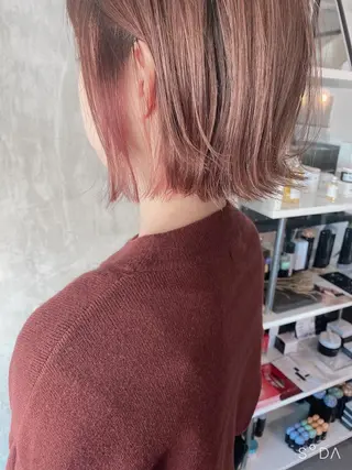 ショート カラー ヘアアレンジ stylist/蛯谷 珠里のヘアスタイル