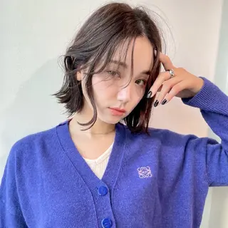 ミディアム ヘアアレンジ カラー 公式PARADE💐 池袋💐のヘアスタイル