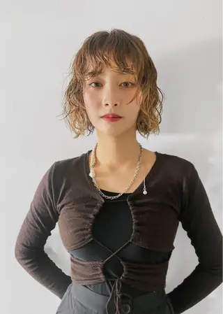 ショート パーマ レイヤー/パーマ /ウルフ/nabeのヘアスタイル