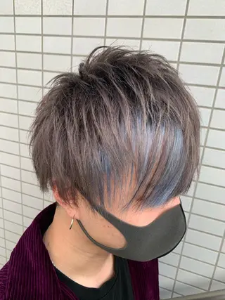 カラー メンズ mimiiy梅田 中崎町ハイトーンのヘアスタイル