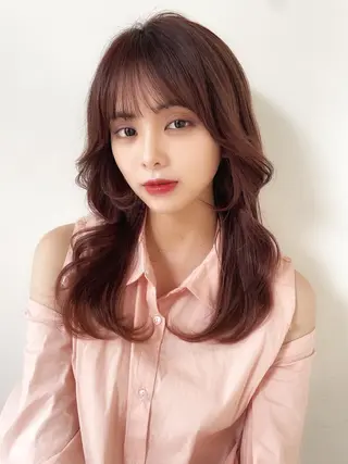 ミディアム カラー ❤️ショートカット ・顔周りカット❤️のヘアスタイル