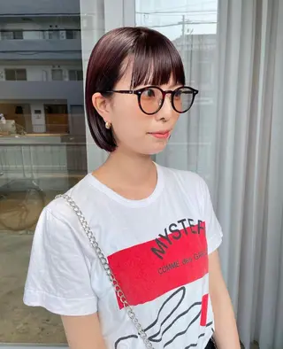 ショート 藤井 美歩/赤髪のヘアスタイル