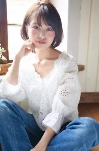 ミディアム カラー マツエク・マツパ 🤎ベージュカラー 🐶メンズパーマのヘアスタイル