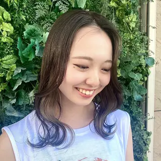 ミディアム カラー 透明感カラー/韓国 ヘア🩶yuri🩵のヘアスタイル