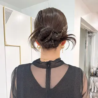 ヘアアレンジ マミ☁️ヘアセット /お呼ばれヘア/銀座のヘアスタイル