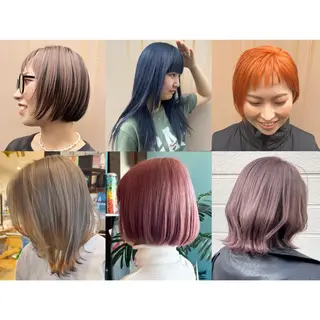 ロング ハイトーン/ ダブルカラー/透明感のヘアスタイル