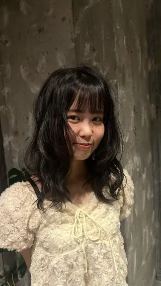 ロング カラー 齋 花音のヘアスタイル