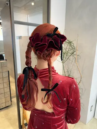 ロング ヘアアレンジ 透明感カラー✨艶髪 制作🌱山根あゆみのヘアスタイル