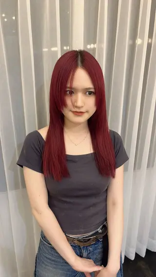 セミロング カラー ROVER所属・美咲🤎 /艶カラー /ハイライトカラーのヘアスタイル