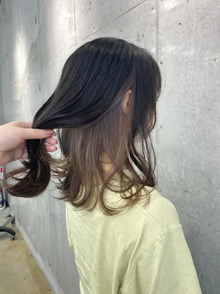 ミディアム カラー ヘアアレンジ 小顔カット/艶 カラー特化♡MIHOのヘアスタイル