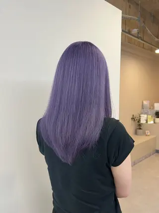 セミロング カラー ブリーチカラー🦋‪ 田中さくらのヘアスタイル