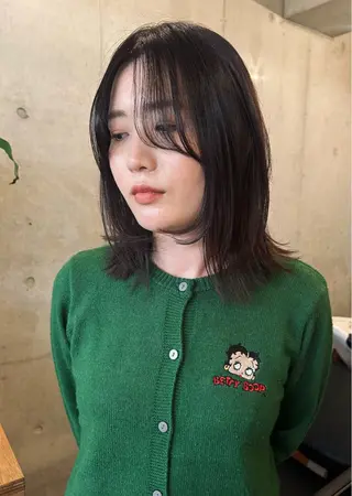 ミディアム カラー Stoop所属・momo /ボブ/パーマのヘアスタイル