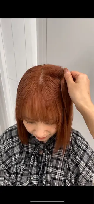 カラー ぷつっとボブ/ ブリーチ/池袋ももなのヘアスタイル