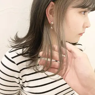 ミディアム カラー ネイル ハイトーン&暗髪🔥 表参道二刀流マエダのヘアスタイル