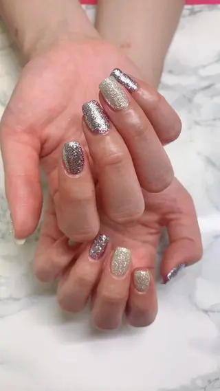 ネイル はな💎ネイル ワンホン、長さ出しのネイルデザイン