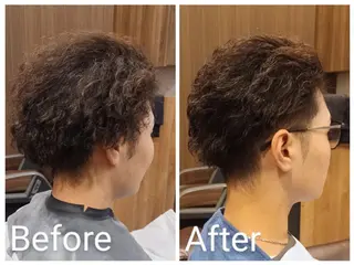 メンズ ミディアム BARBER 　STAG所属・BARBERSTAG 上拂恭平のヘアスタイル